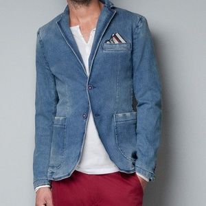Zara Man Denim Collection Blazer